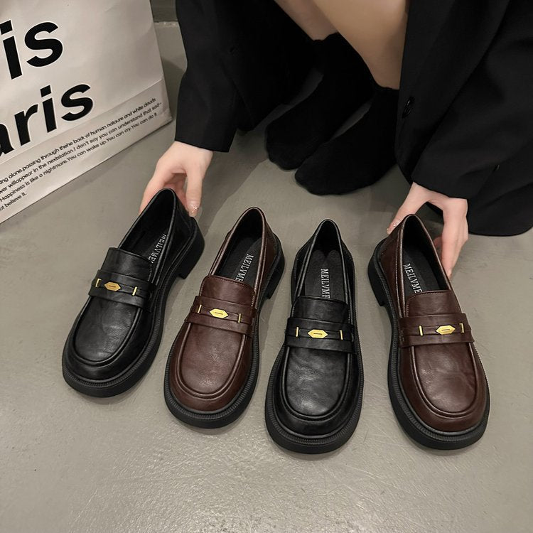 Soft Surface Small Leather Shoes