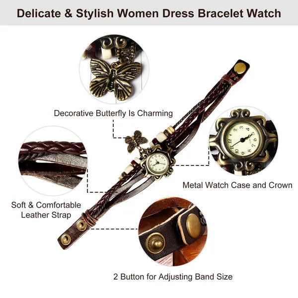 Handmade Leather Watch Quartz Wrist