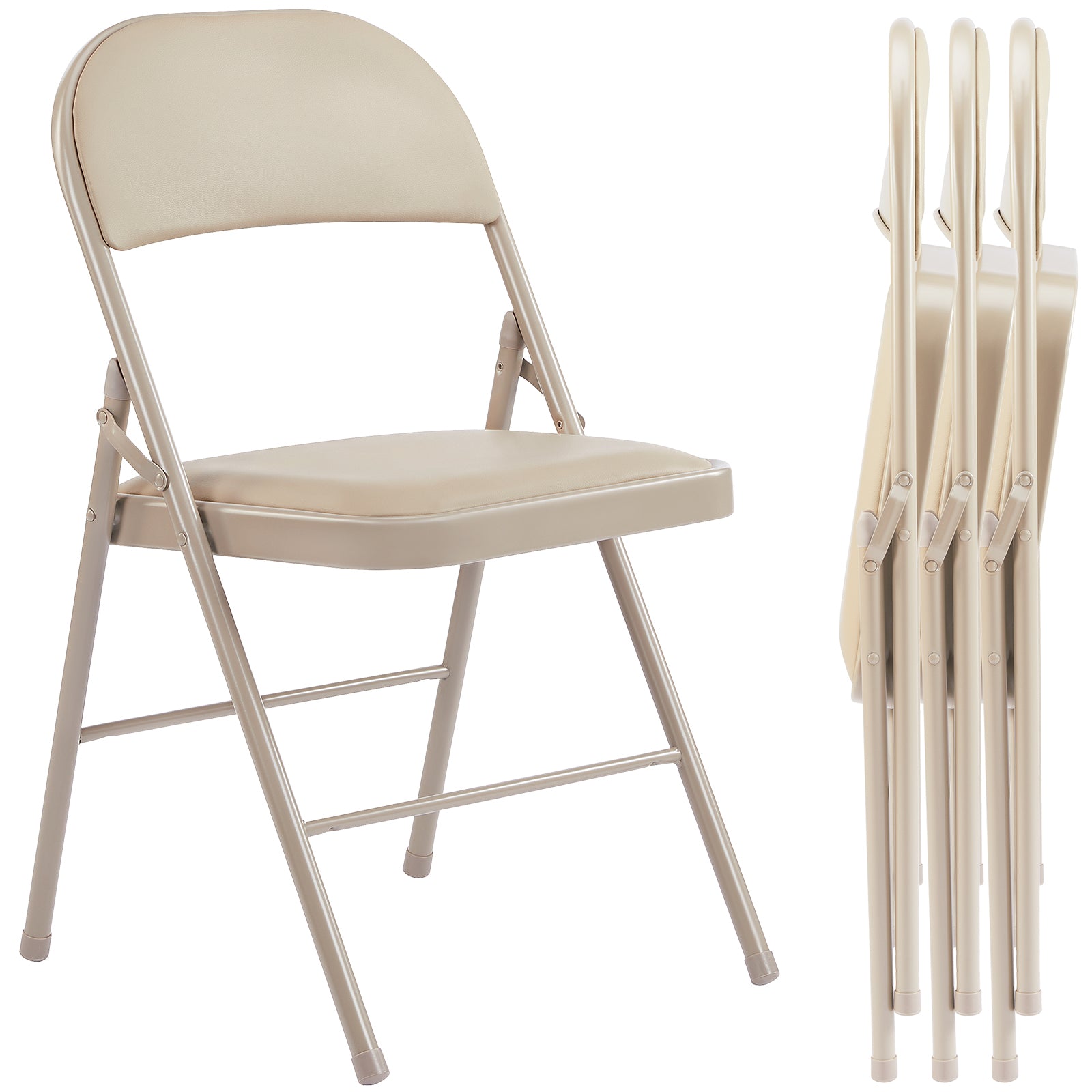 Leather Upholstered Folding Chair