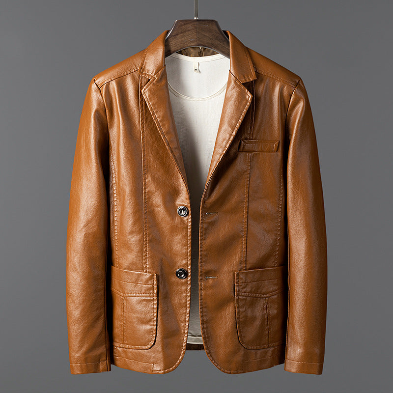 Leather Men's Autumn And Winter Jacket