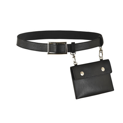 Long skirt pants waist PU leather ladies belt