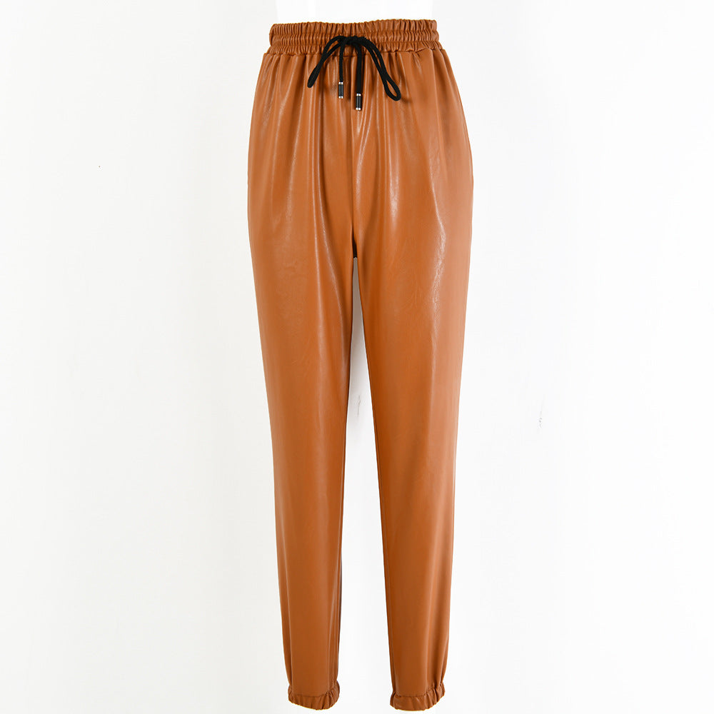 PU sexy leather pants