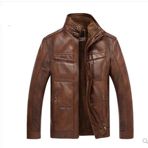 Men's Leather Biker Jacket