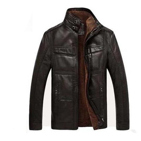 Men's Leather Biker Jacket