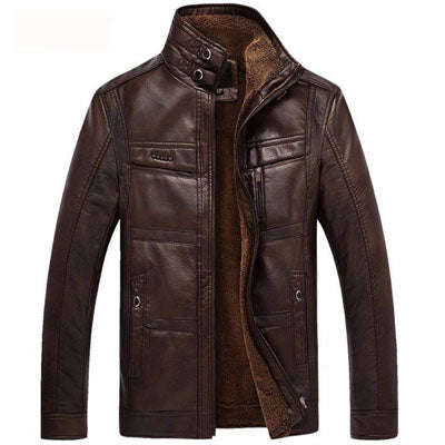 Men's Leather Biker Jacket