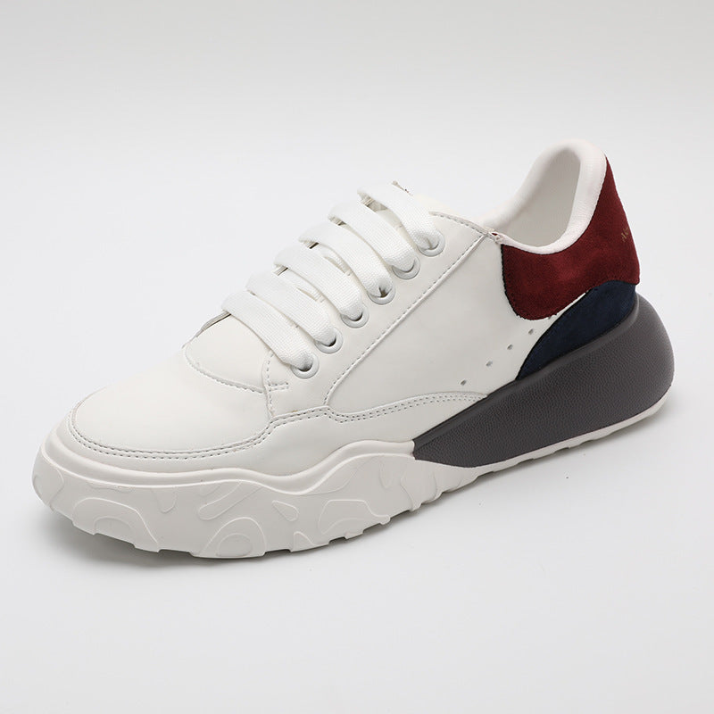 Trifle Platform White Shoes Women All-match Genuine Leather
