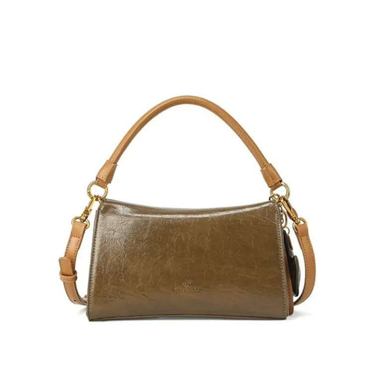 New Macaron Color System Shoulder Leather Bag