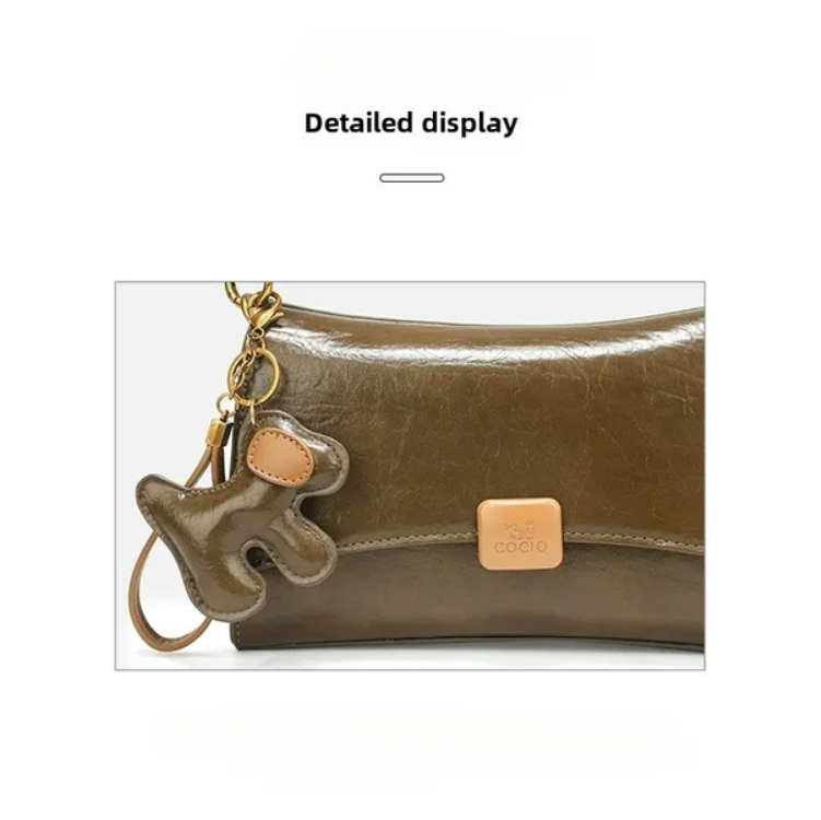 New Macaron Color System Shoulder Leather Bag