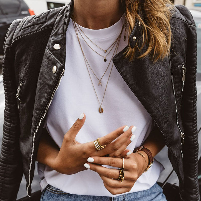 Short Leather Jacket Coat