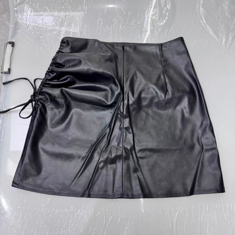 Women's Faux Leather Mini Skirt