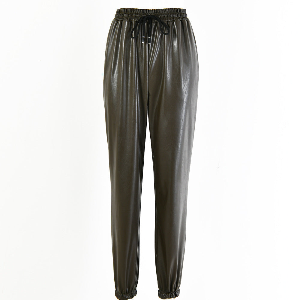 PU sexy leather pants
