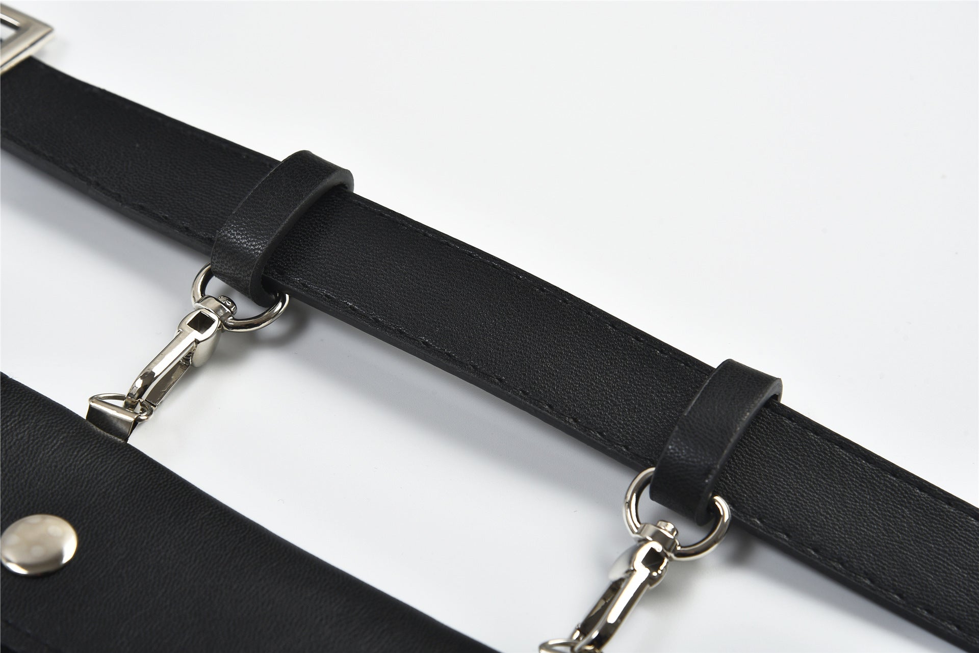 Long skirt pants waist PU leather ladies belt
