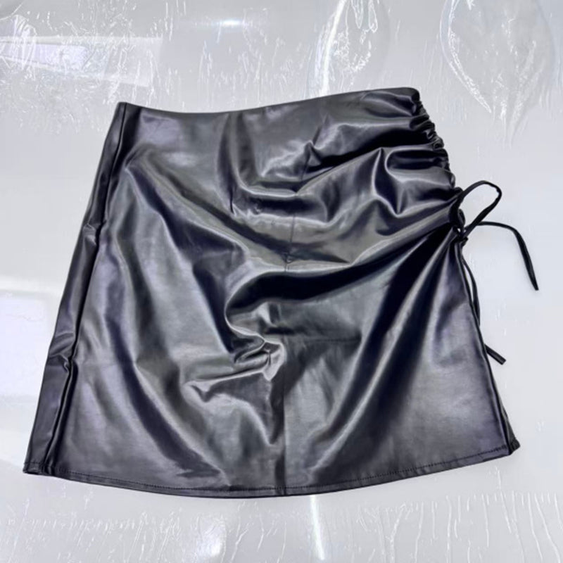 Women's Faux Leather Mini Skirt