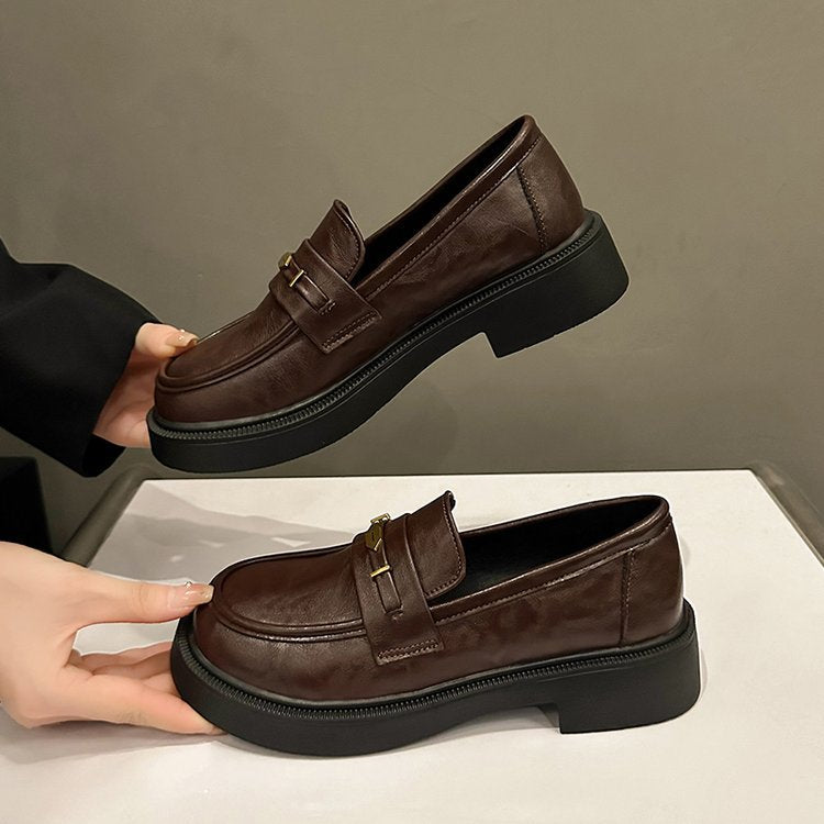 Soft Surface Small Leather Shoes