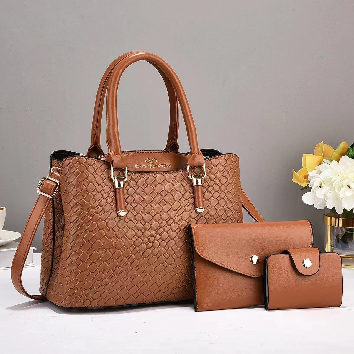 One Shoulder Combination Leather Bags