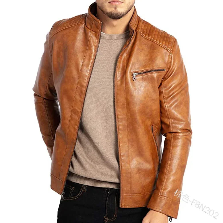 Leather Jacket Streetwear Casual