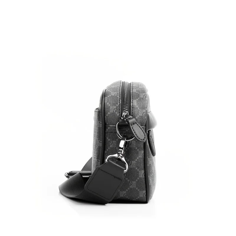 Luxury PU Leather Crossbody Bags Men Fashion Plaid Men Shoulder Bag Business Messenger Bag Mens Handbag Satchels Tote Purse