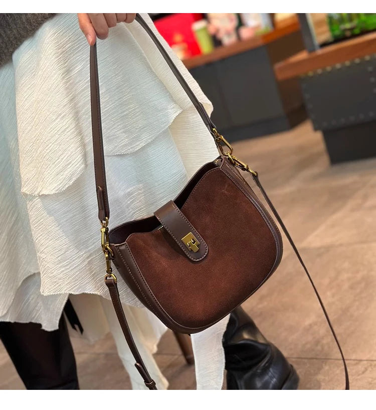 Women‘s Cowhide Genuine Leather Shoulder Bag