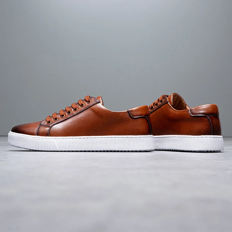 Italian Brand Men's Genuine Leather Casual Shoes Interview Commuting Work Shoes Versatile Daily Men's Business Formal Shoes