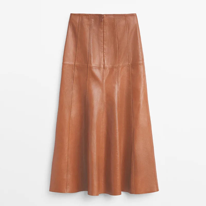 Genuine Leather Skirt for Women