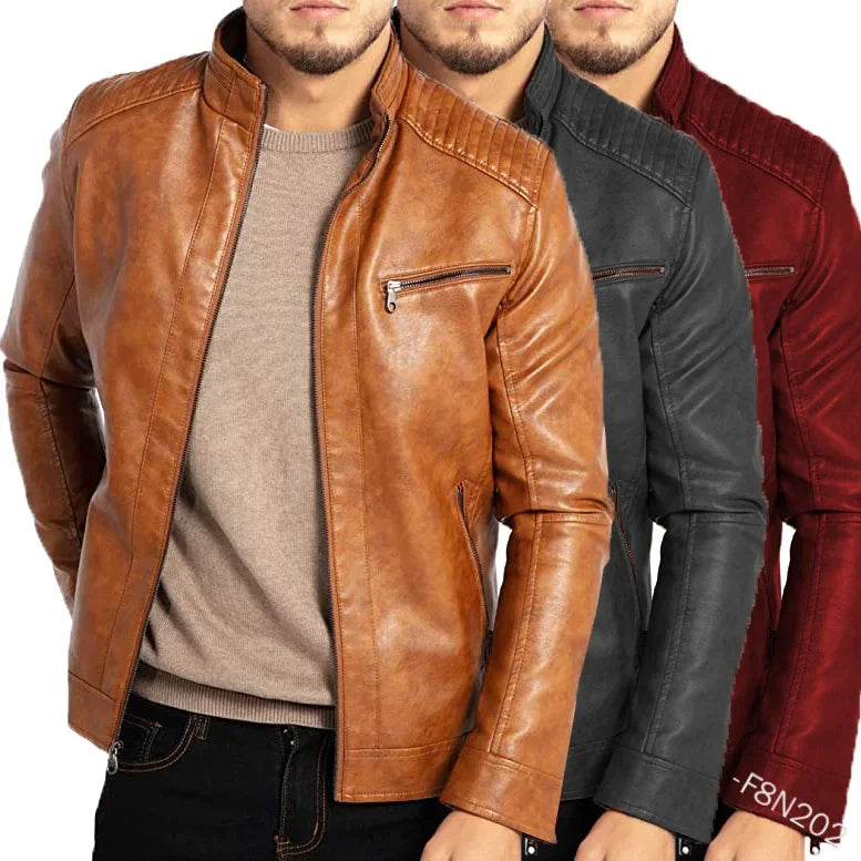 Leather Jacket Streetwear Casual