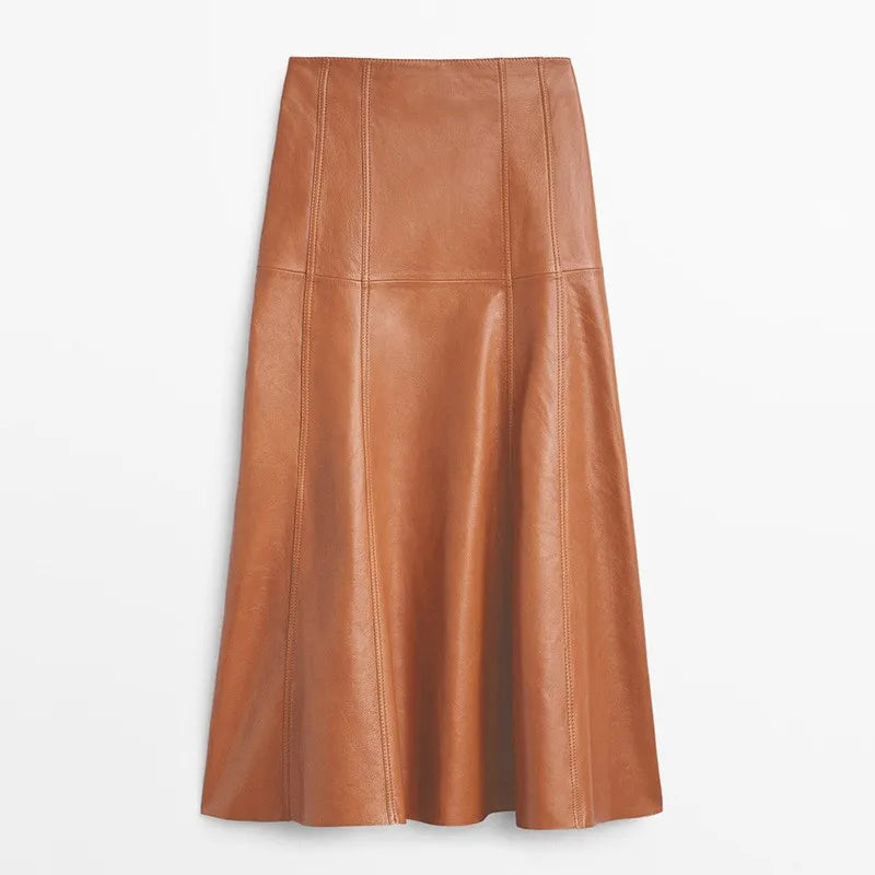Genuine Leather Skirt for Women