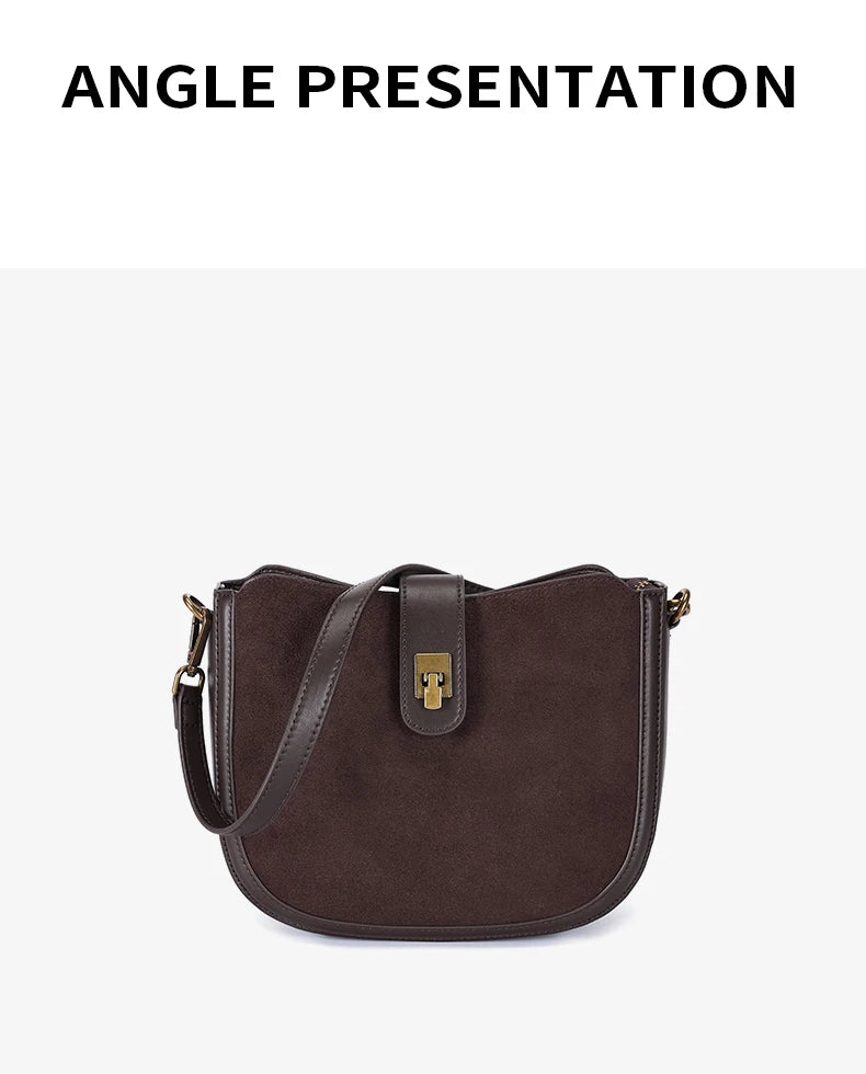 Women‘s Cowhide Genuine Leather Shoulder Bag