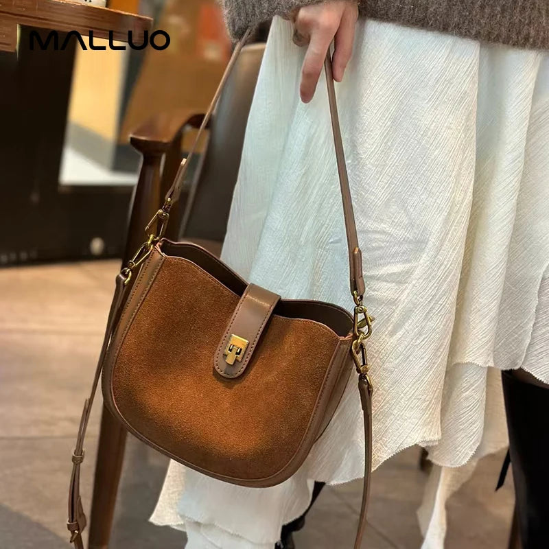Women‘s Cowhide Genuine Leather Shoulder Bag