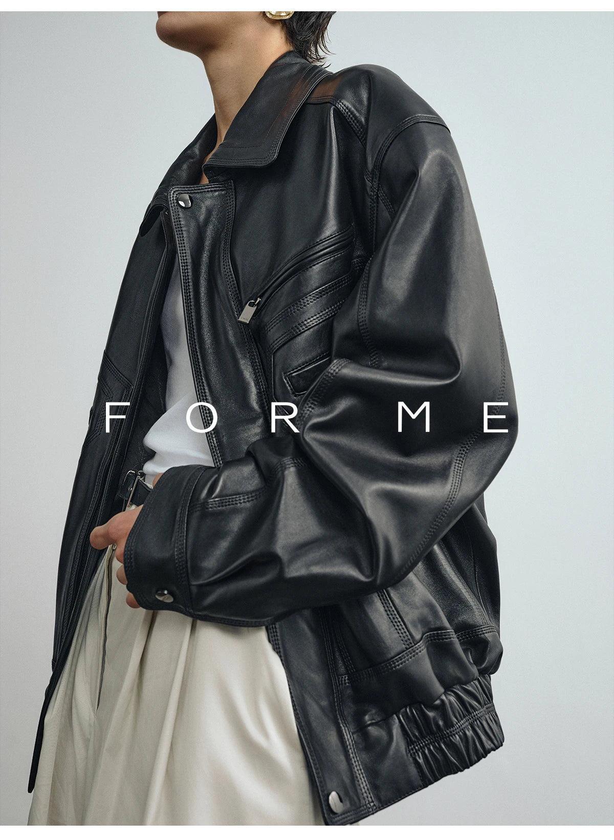 Vintage Genuine Leather Motorcycle Jackets for Women Spring Autumn 2026 New High-end Solid Simple Loose Soft Real Sheepskin Coat