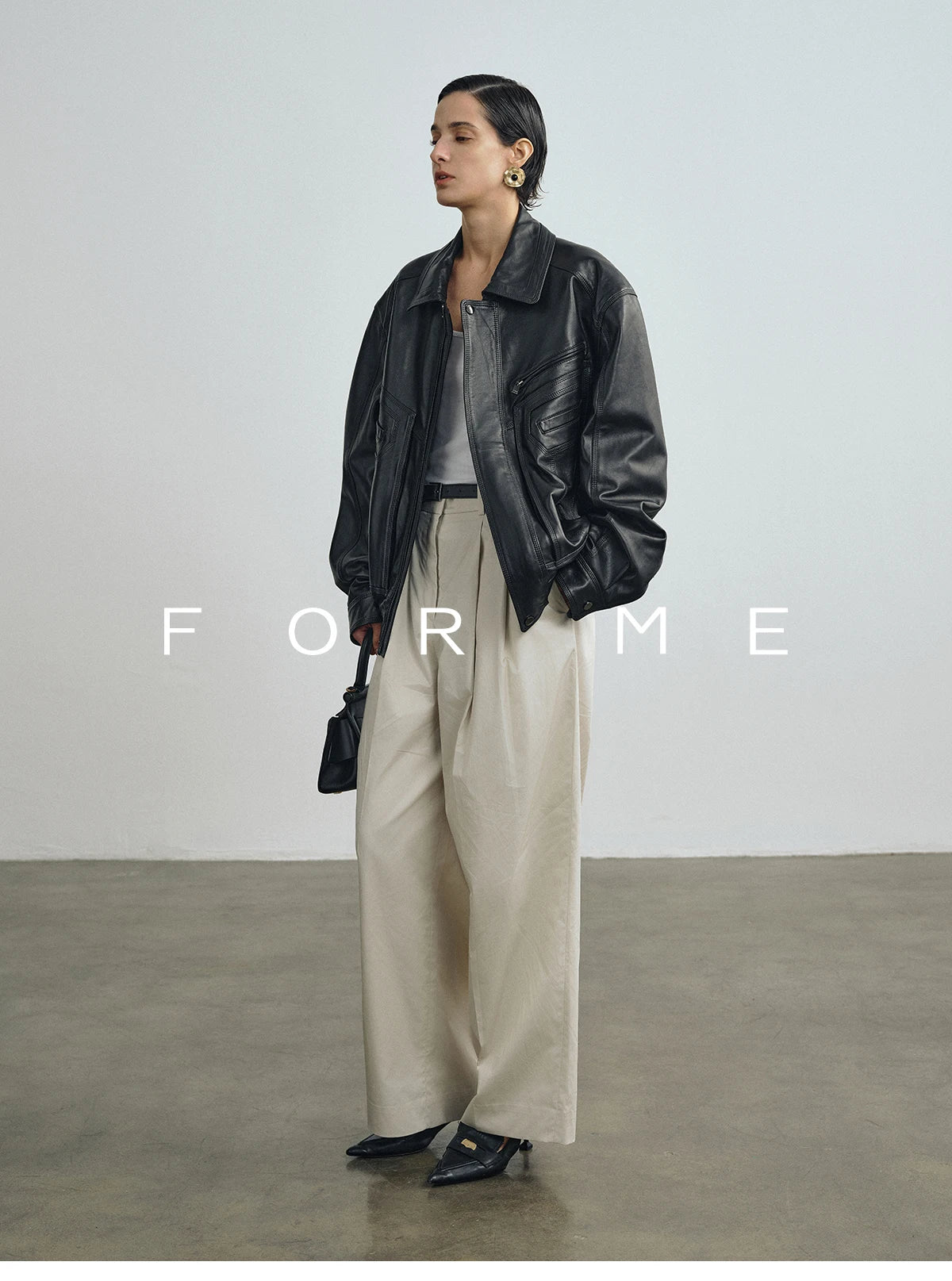 Vintage Genuine Leather Motorcycle Jackets for Women Spring Autumn 2026 New High-end Solid Simple Loose Soft Real Sheepskin Coat
