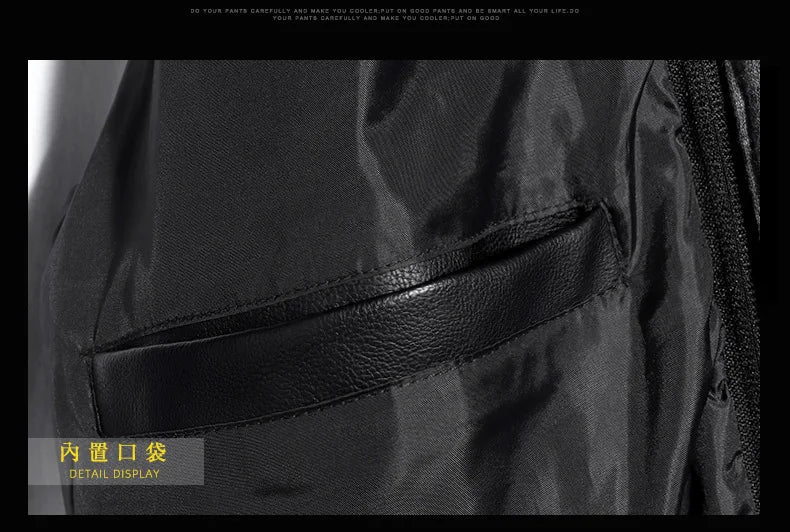 Hooded Leather Jacket Men's Jacket