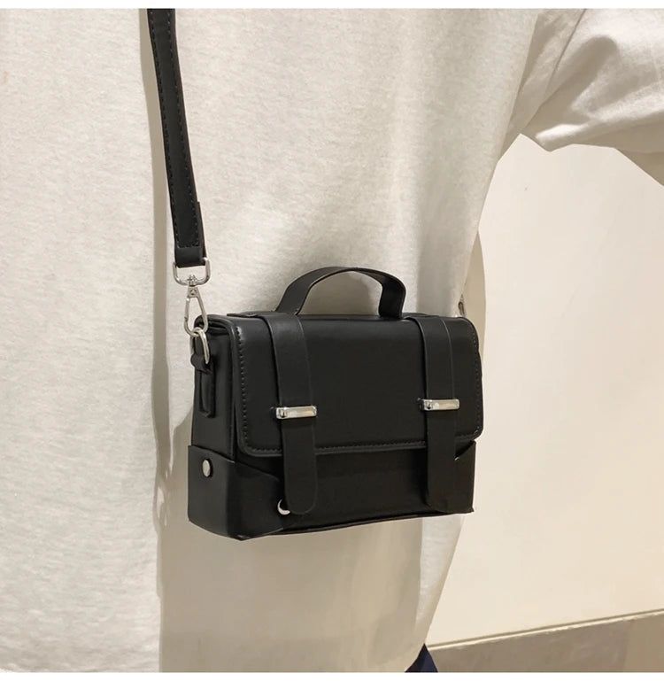 Minimalist Men's Shoulder Bag Fashionable Male PU Leather Crossbody Bags Small Flip Style Messenger Bag for Men Designer Handbag