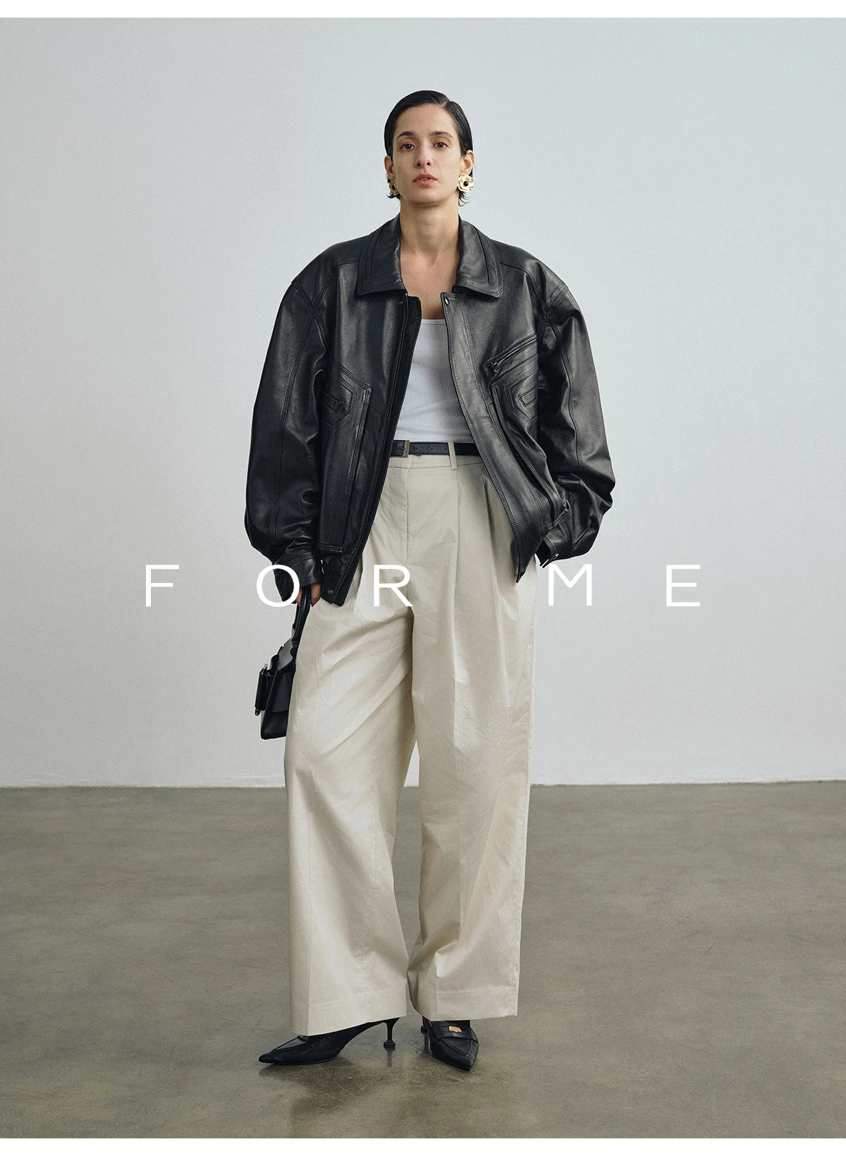 Vintage Genuine Leather Motorcycle Jackets for Women Spring Autumn 2026 New High-end Solid Simple Loose Soft Real Sheepskin Coat