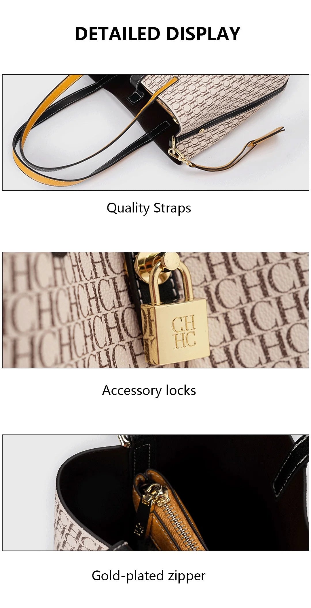 CH Premium Versatile Leather Crossbody Bag