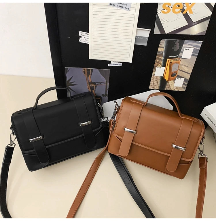 Minimalist Men's Shoulder Bag Fashionable Male PU Leather Crossbody Bags Small Flip Style Messenger Bag for Men Designer Handbag