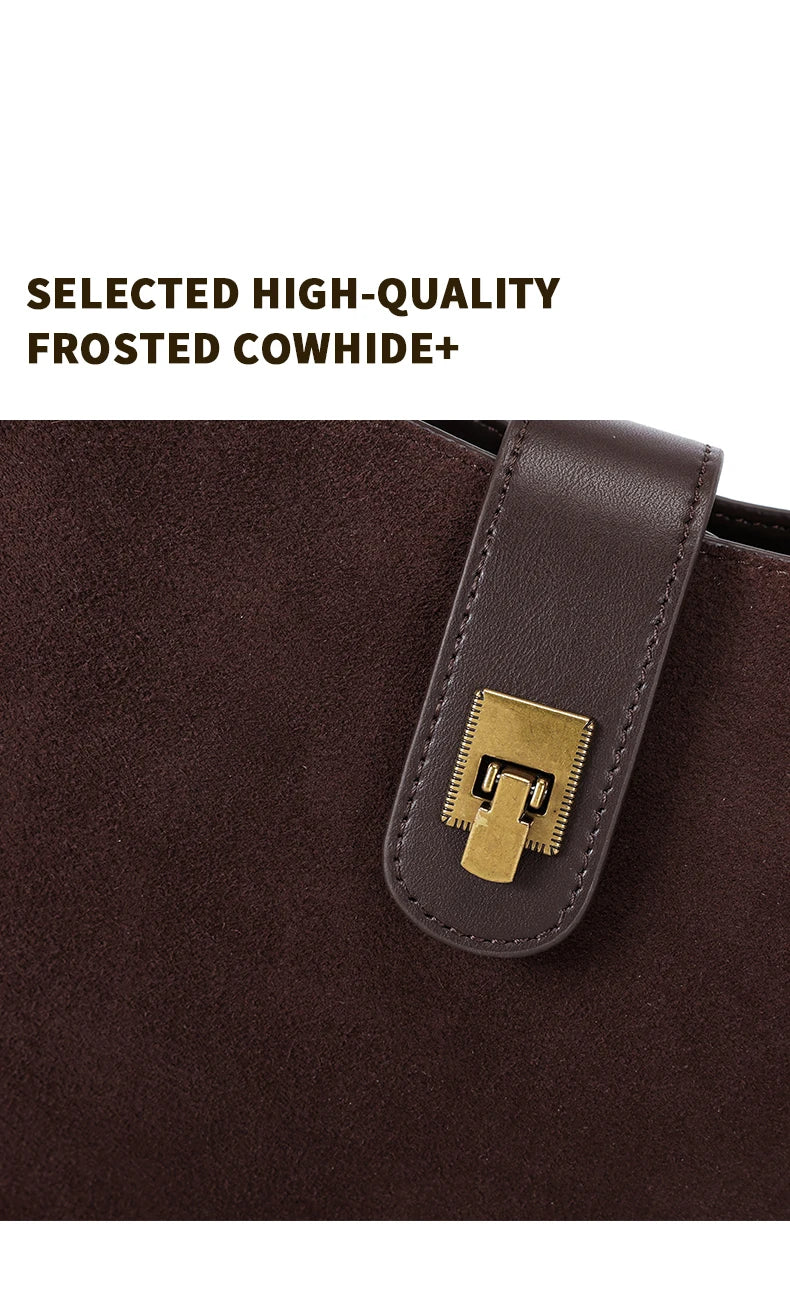 Women‘s Cowhide Genuine Leather Shoulder Bag