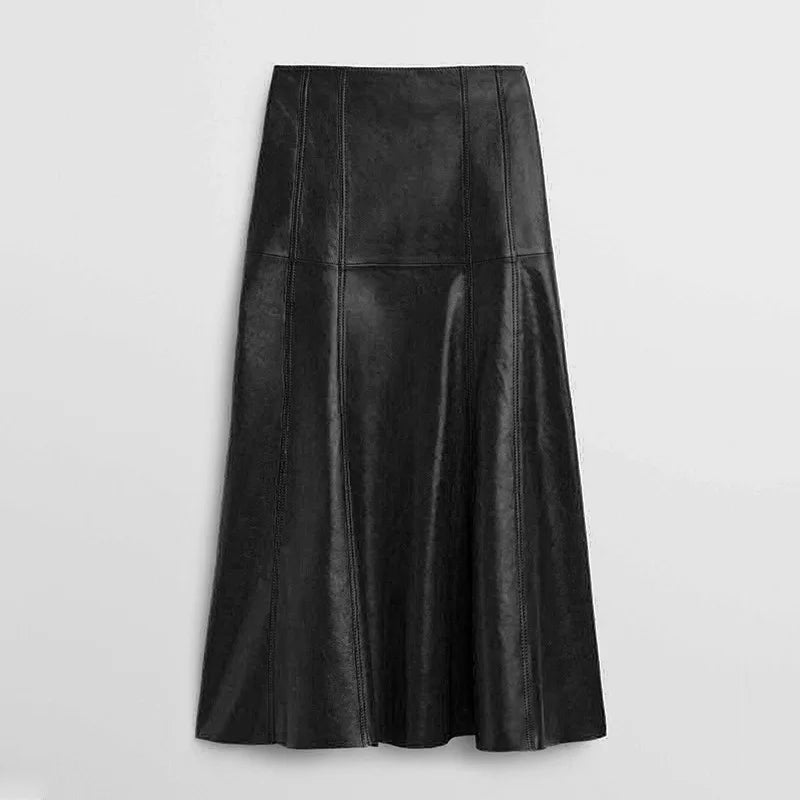 Genuine Leather Skirt for Women