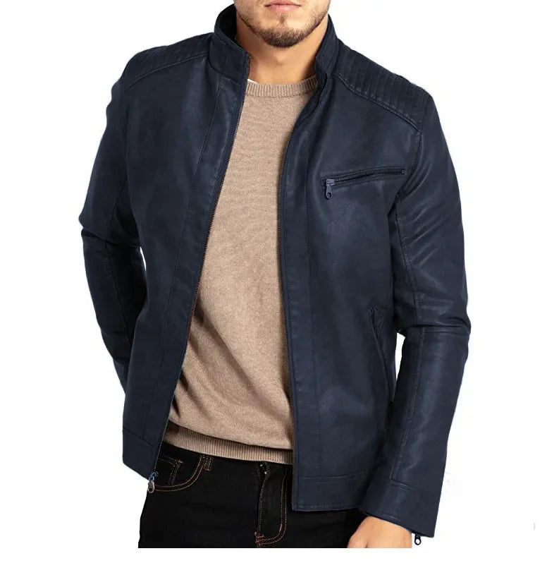 Leather Jacket Streetwear Casual