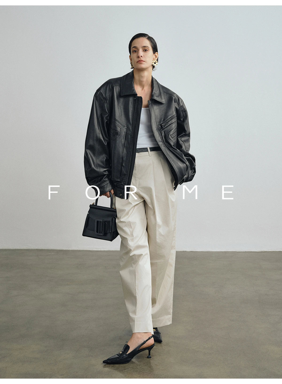 Vintage Genuine Leather Motorcycle Jackets for Women Spring Autumn 2026 New High-end Solid Simple Loose Soft Real Sheepskin Coat