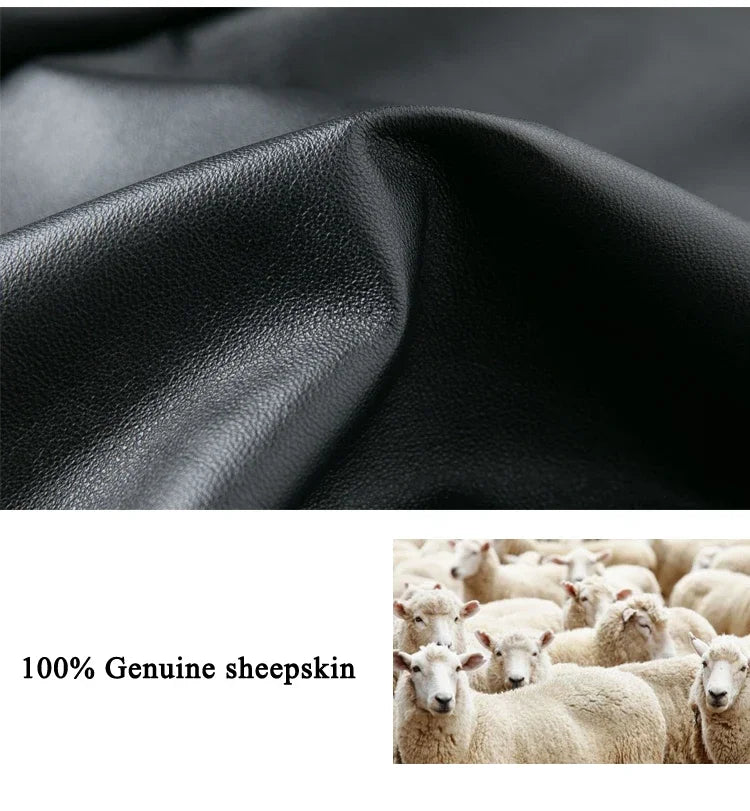 Leather Long  Skirt Women