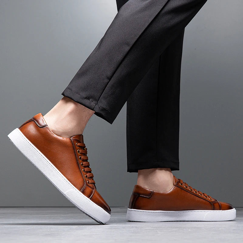 Italian Brand Men's Genuine Leather Casual Shoes Interview Commuting Work Shoes Versatile Daily Men's Business Formal Shoes