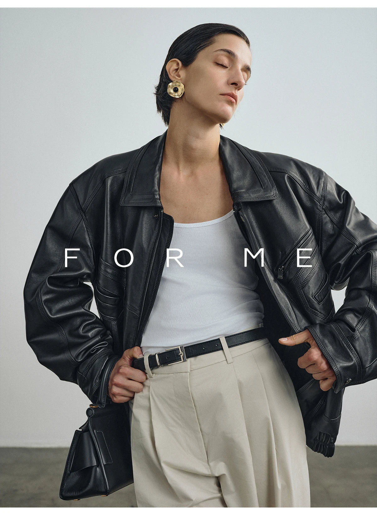 Vintage Genuine Leather Motorcycle Jackets for Women Spring Autumn 2026 New High-end Solid Simple Loose Soft Real Sheepskin Coat