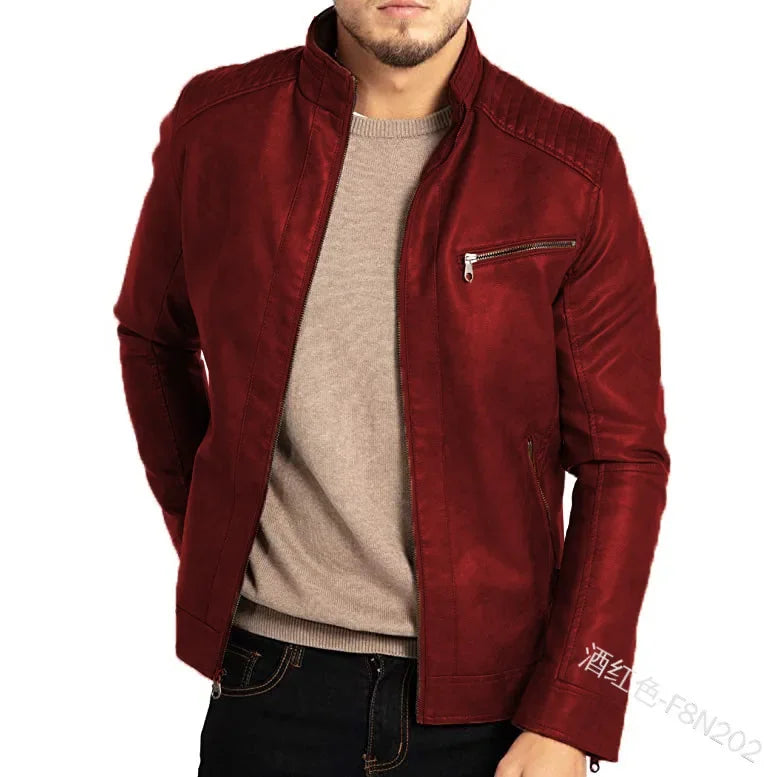 Leather Jacket Streetwear Casual