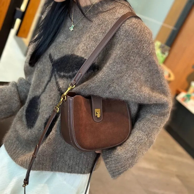 Women‘s Cowhide Genuine Leather Shoulder Bag
