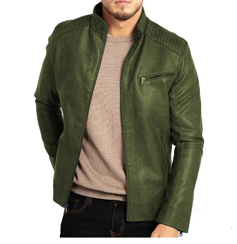 Leather Jacket Streetwear Casual