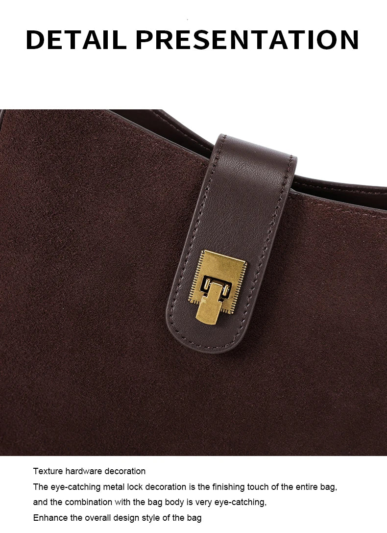 Women‘s Cowhide Genuine Leather Shoulder Bag