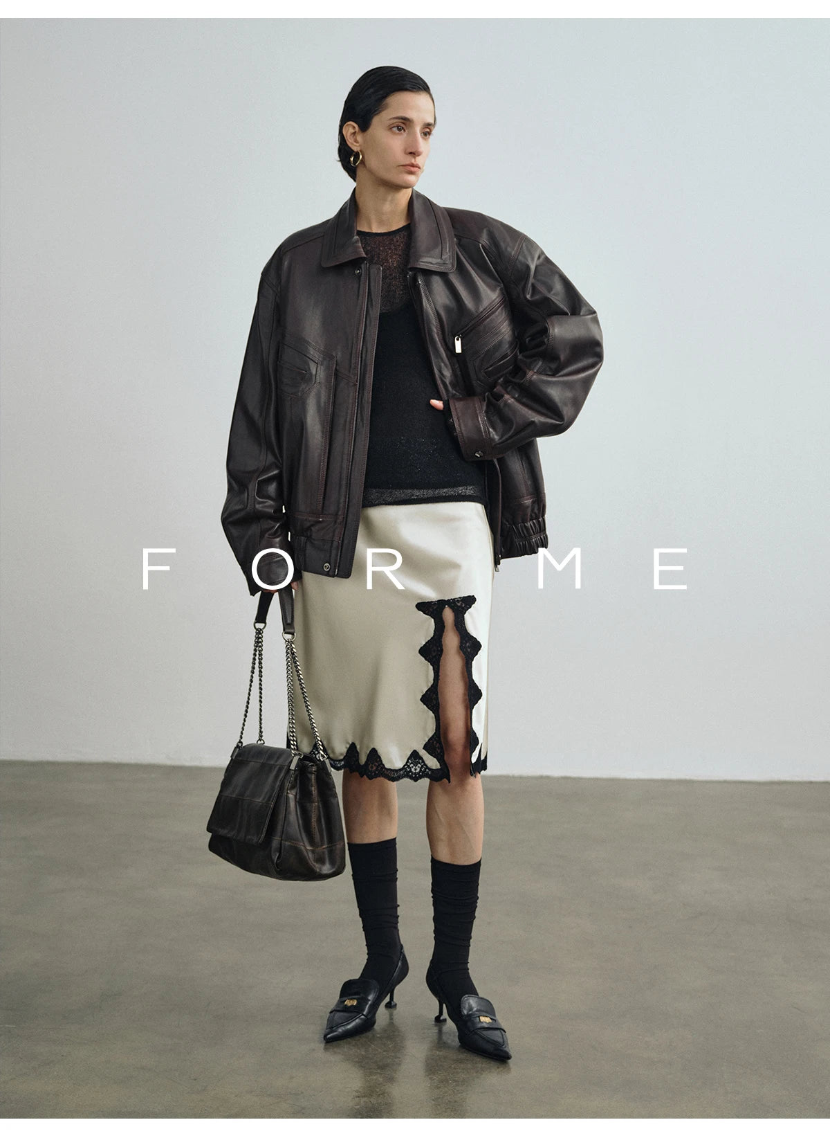 Vintage Genuine Leather Motorcycle Jackets for Women Spring Autumn 2026 New High-end Solid Simple Loose Soft Real Sheepskin Coat