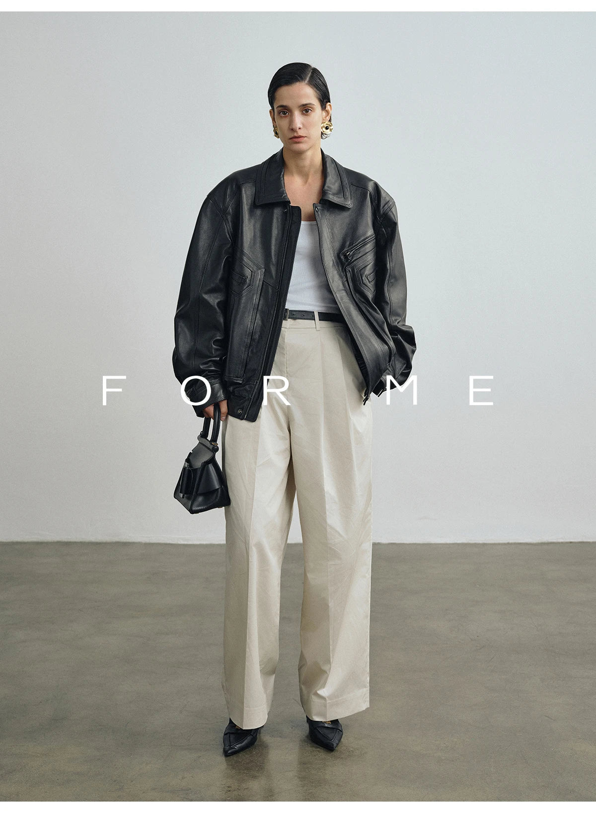 Vintage Genuine Leather Motorcycle Jackets for Women Spring Autumn 2026 New High-end Solid Simple Loose Soft Real Sheepskin Coat