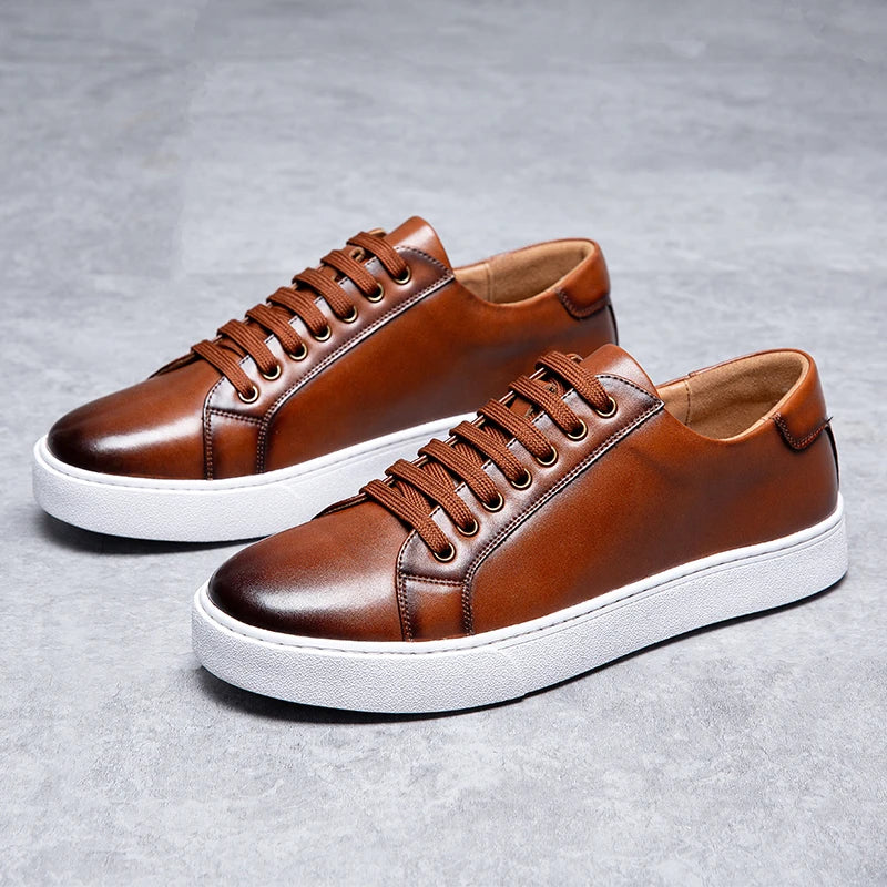 Italian Brand Men's Genuine Leather Casual Shoes Interview Commuting Work Shoes Versatile Daily Men's Business Formal Shoes
