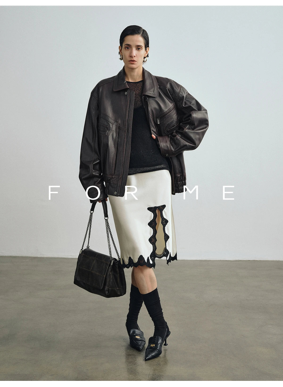 Vintage Genuine Leather Motorcycle Jackets for Women Spring Autumn 2026 New High-end Solid Simple Loose Soft Real Sheepskin Coat